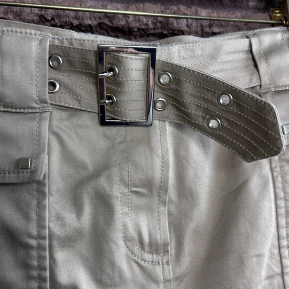 Anne Klein Khaki Tan Stretch Cotton Pencil Skirt Size 4 - Picture 7 of 9